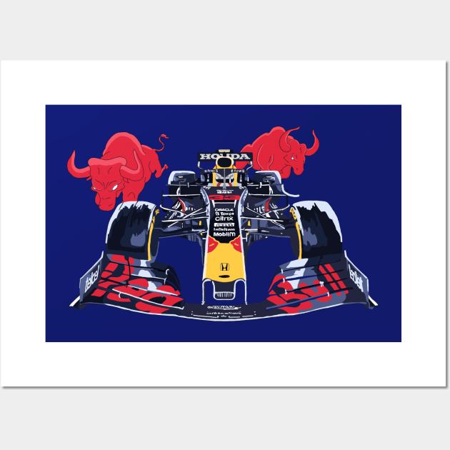 Max Verstappen car Wall Art by Make It Simple